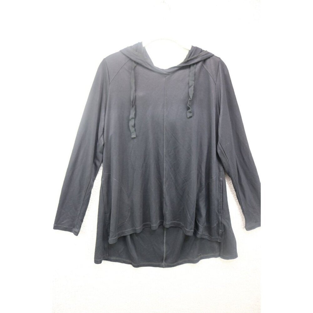 LOGO Lounge Hooded Long Sleeve Hi Lo‎ Tunic-Size Medium-Pockets